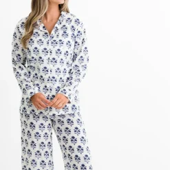 Agra Bloom Indigo Pajama Top