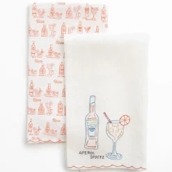 Aperol Spritz Linen Tea Towels