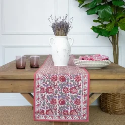 Bohemian Floral Dusty Rose Table Runner