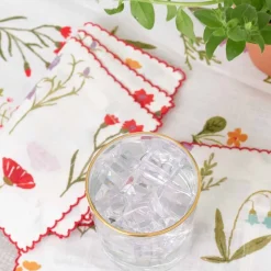 Botanical Garden Linen Cocktail Napkin | Set of 4