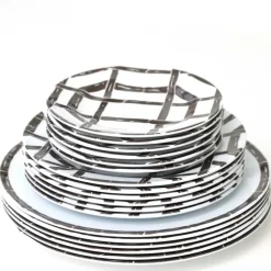 Brown Bamboo Melamine Dinner Plate | Set of 6