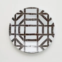 Brown Bamboo Melamine Luncheon Plate | Set of 6