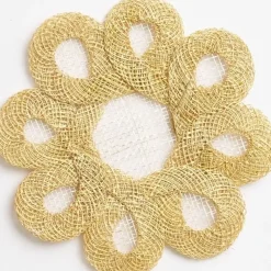 Buttercream Woven Doodles Coaster | Set of 4