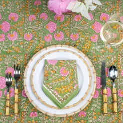Cactus Flower Fern & Flamingo Napkin | Set of 4