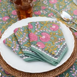 Cactus Flower Jade Napkin | Set of 4