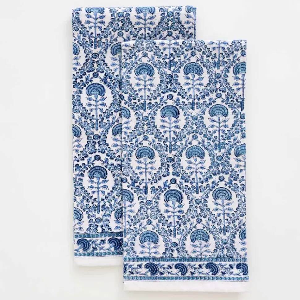 Caroline Blue Tea Towel | Set of 2
