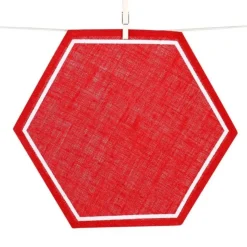 Coral Red Natural fiber placemat