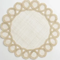 Ecru Woven Doodles Placemat | Set of 4