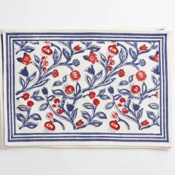 Emma Red & Blue Placemat | Set of 4