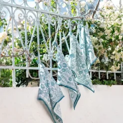 Floral Trellis Aqua Napkin | Set of 4
