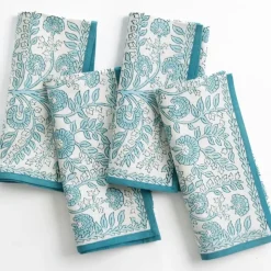 Floral Trellis Aqua Napkin | Set of 4