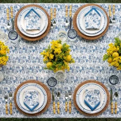 Gardenia Vine Azure Tablecloth