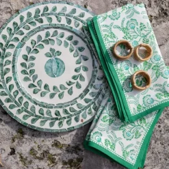 Gardenia Vine Emerald Napkin | Set of 4