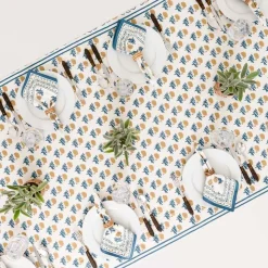 Gaya Teal & Marigold Tablecloth