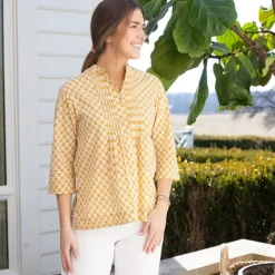 Golden Buti Pintuck Blouse