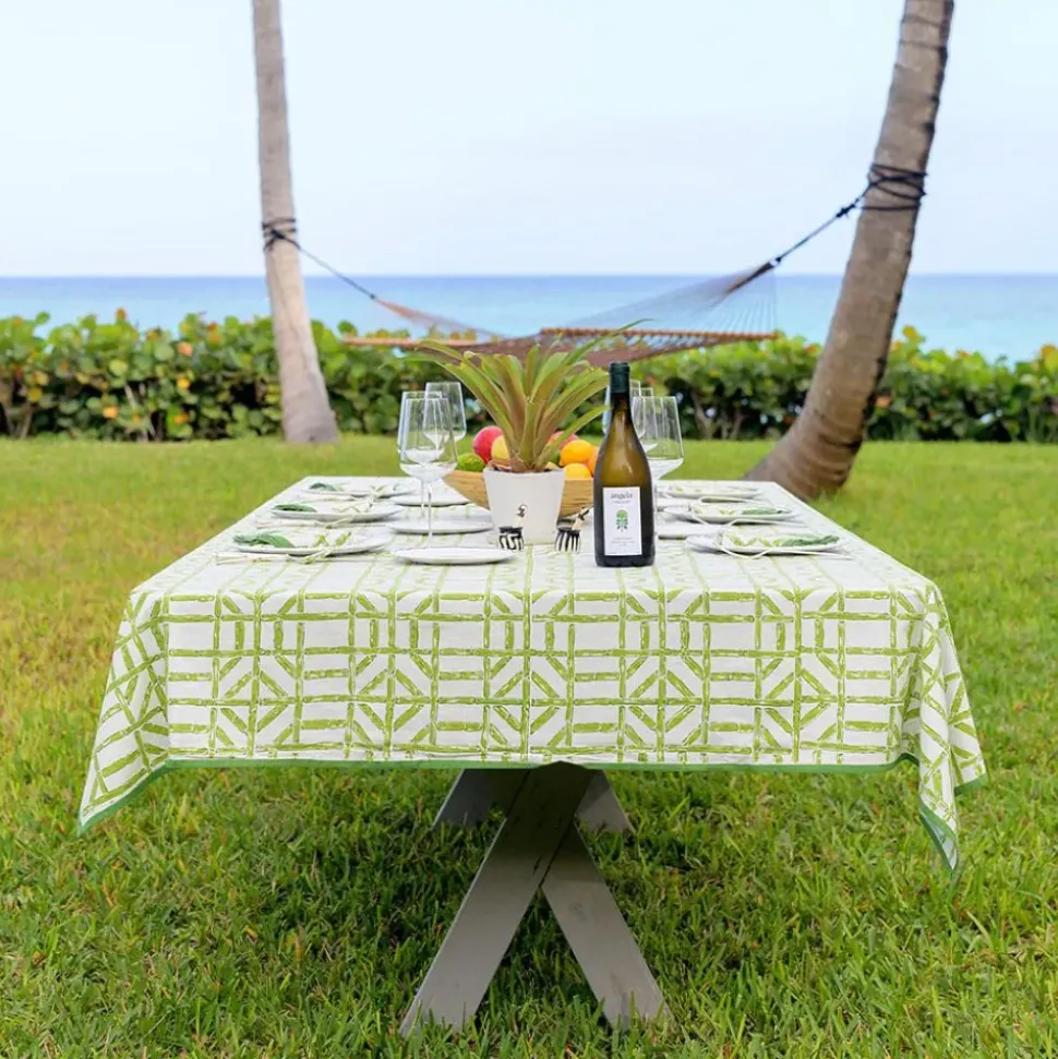 Green Bamboo Tablecloth