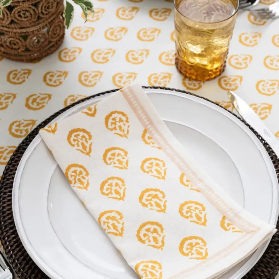 India Hicks Home Carnation Golden Napkin | Set of 4