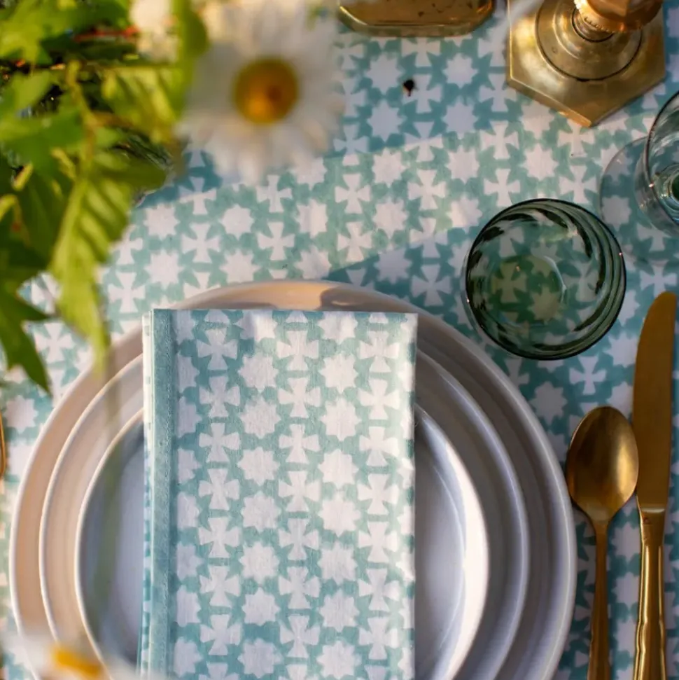 India Hicks Home Cuban Cross Palladian Blue Napkins