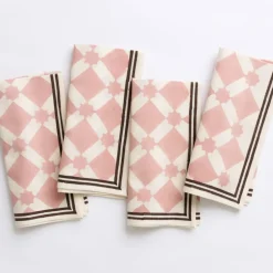India Hicks Home Latticework Blush Napkin | Set of 4