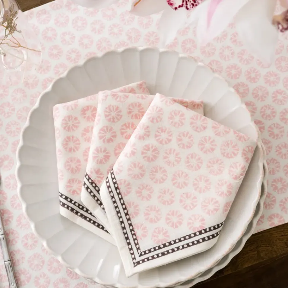 India Hicks Home Mini Sea Biscuit Blush Napkins