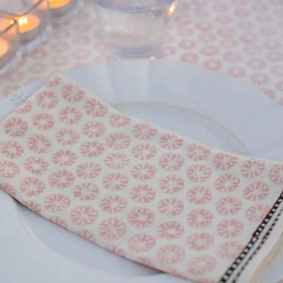 India Hicks Home Mini Sea Biscuit Blush Napkins