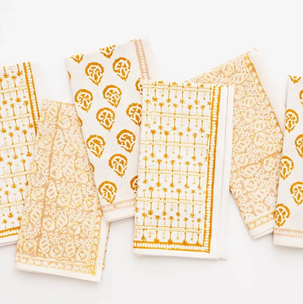 India Hicks Home Multi Golden Napkins | Set of 6