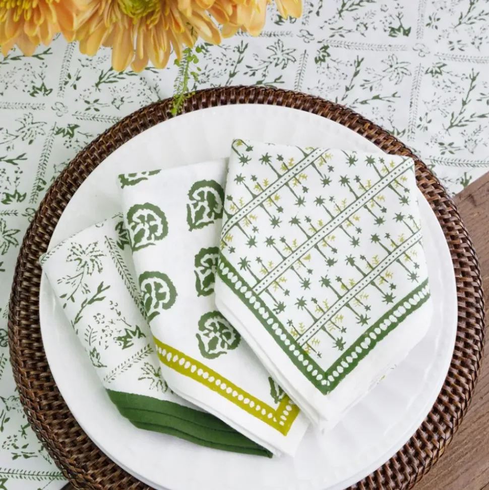 India Hicks Home Palm Avenue Hunter Green Napkin | Set of 4
