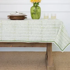 India Hicks Home Palm Avenue Hunter Green Tablecloth