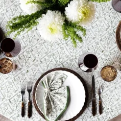 India Hicks Home Sea Ferns & Domino Hunter Green Napkin | Set of 4