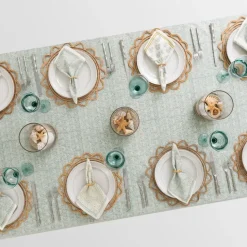 India Hicks Home Seashell Seafoam Tablecloth