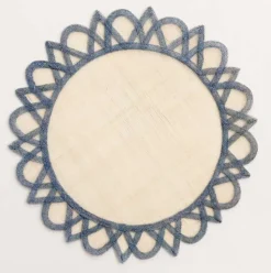 Light blue natural fiber placemats | Set 4