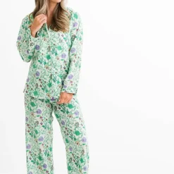 Mila Floral Emerald Pajama Top