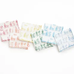 Mixed Drink Printed Linen Cocktail Napkins | Set of 6
