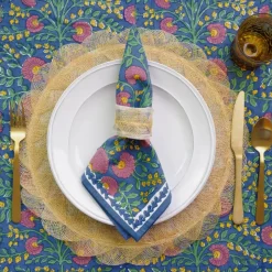 Mustard Poplar Leaf Napkin Rings | Set of 4