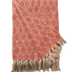 Paprika Patterned Woven Throw