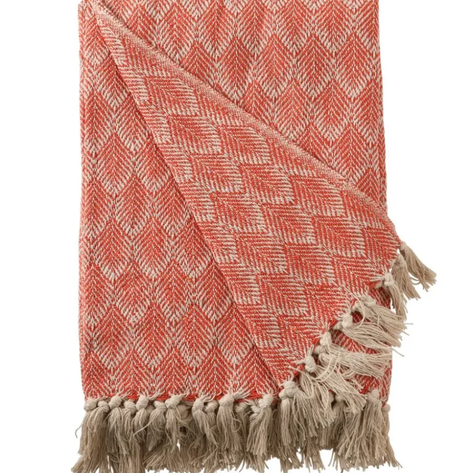 Paprika Patterned Woven Throw
