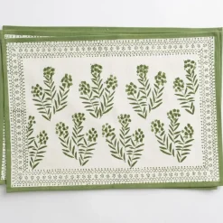 Phlox Green Placemat | Set of 4