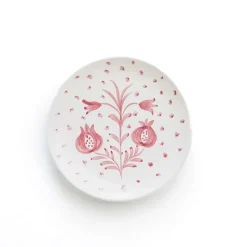 Pomegranate Duet Rose Appetizer Plate | Set of 4