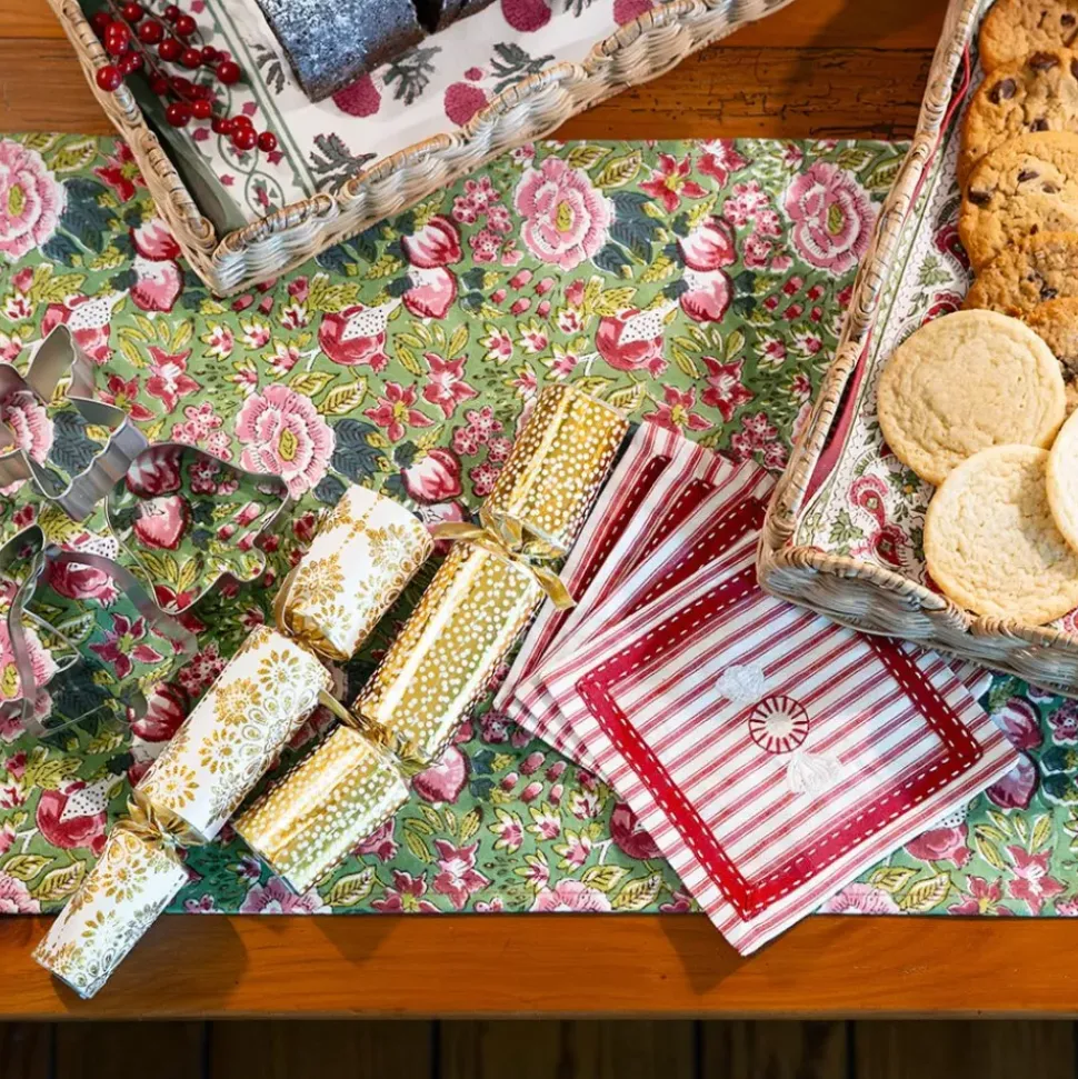 Pomegranate Garden Wine & Rose Table Runner
