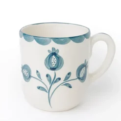 Pomegranate Trio Vine Teal Mug | Set of 2