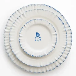 Ruffled Cobalt Blue Dinner Plate | Set of 2
