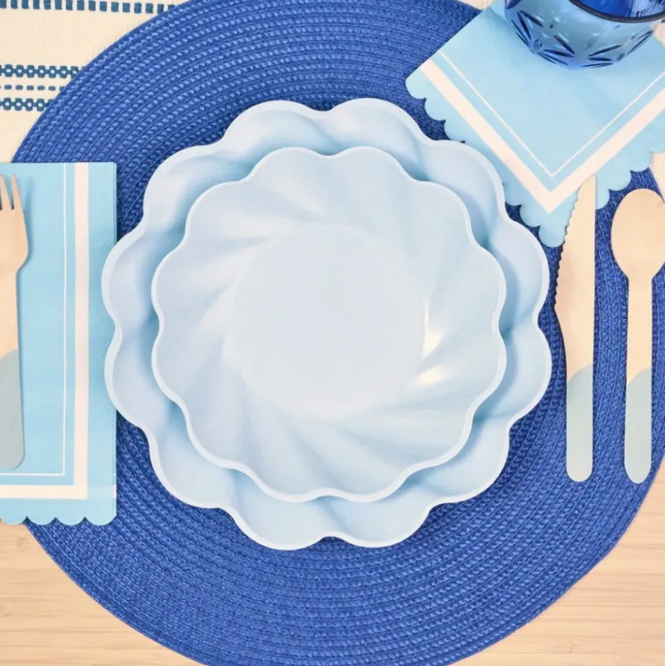 Sky Blue Simply Eco Plates | Set of 8