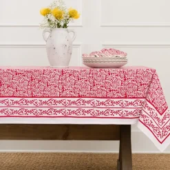 Tapestry Deep Red Tablecloth
