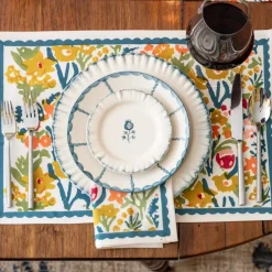 Teal Garden Placemat | Set of 4