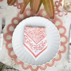 Terracotta Woven Doodles Placemat | Set of 4