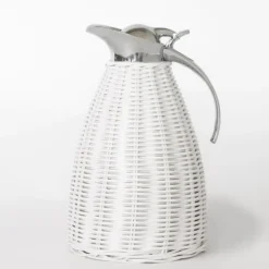 White Wicker Thermos