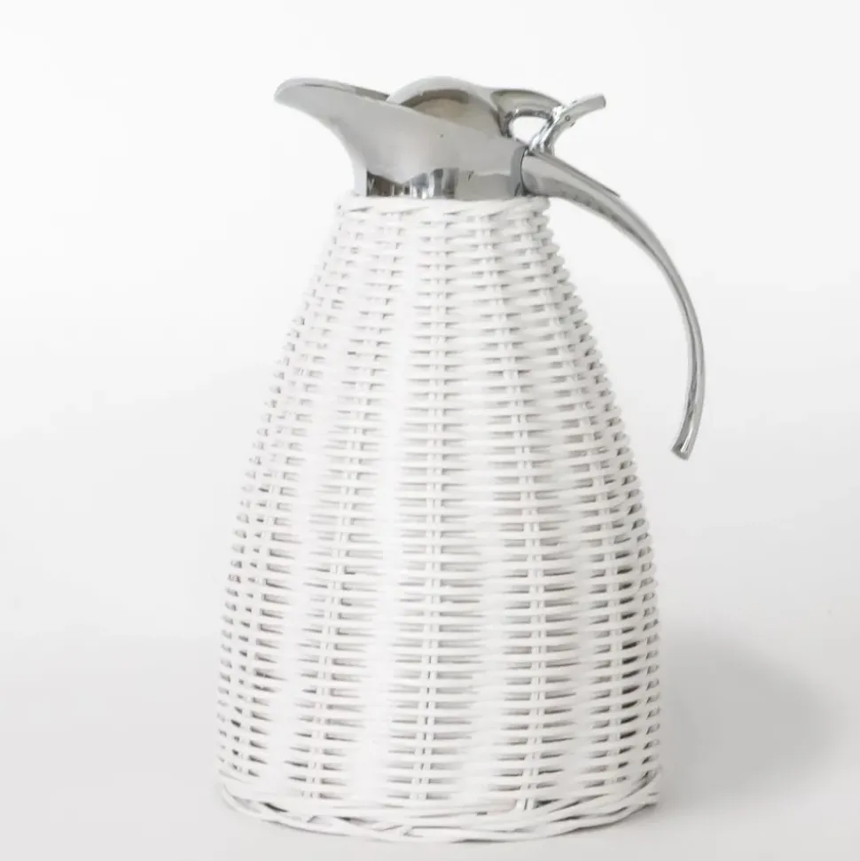 White Wicker Thermos