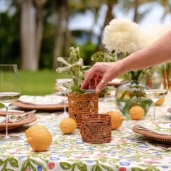 Woven Natural Candle Holder / Vase Small