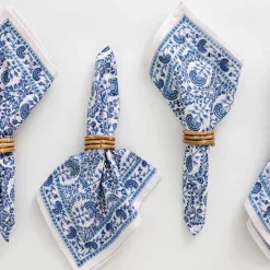 Wrapped Bamboo Napkin Rings | Set of 4